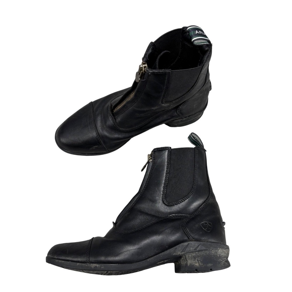 Ariat Heritage IV Zip Paddock Boots Black Leather Equestrian Riding Womens 7